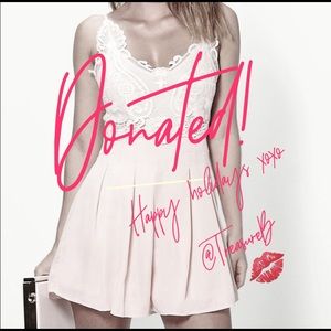 Pink Playsuit with Lace Accents (dress-like)